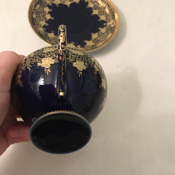 Vintage Rare  Nippon  cobalt/ gold cup& saucer - Picture 4 of 7